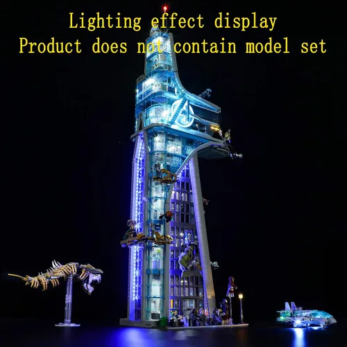 Miniatura 5 de GEAMENT Kit de luces LED compatible con Lego Avengers Tower 76269 (juego de modelos no incluidos)