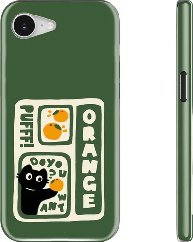 Miniatura 217 de Goodon para iPhone 17 Pro, Funda Estética de Gato Negro y Niña Naranja, Compatible con Magsafe, Funda Protectora Retro Única y Moderna de Silicona