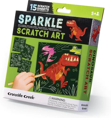 Miniatura 4 de Crocodile Creek Mix & Match Scratch Art - Libro para colorear – Edición Animal Adventure para niños a partir de 5 años 20 páginas para raspar + 20