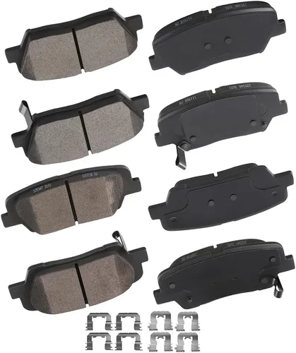 Miniatura 35 de Cciyu D627 Kit de 4 piezas de pastillas de freno cerámicas traseras 1994-2004 para Ford Mustang