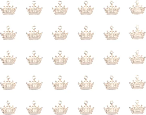 Miniatura 8 de 30 piezas de dijes de tiara mini metal vintage lindo colgante de joyería para hacer bricolaje, collares, pulseras, collares, joyería, manualidades