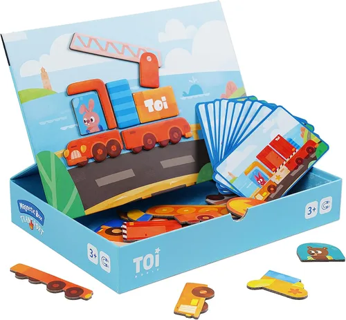 Miniatura 9 de Toi Juguetes magnéticos para niños, cajas de rompecabezas magnéticas con tablero de juego para niños de 3 a 8 años, juguete de mesa preescolar