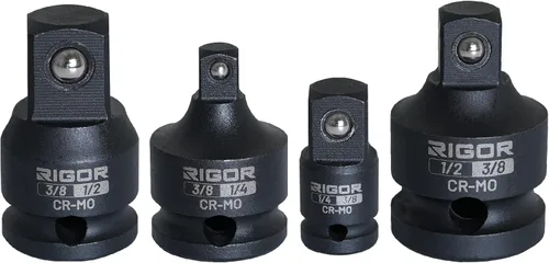 Miniatura 8 de RIGOR 11601 Juego de adaptadores de enchufe universal de 3 piezas - 1/4", 3/8", 1/2" Drive Enchufes de molibdeno cromado de grado de impacto