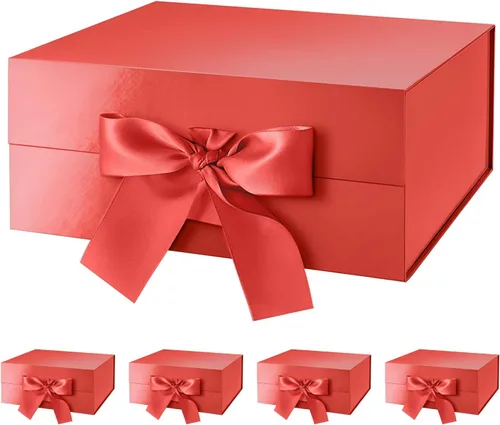 Miniatura 12 de HAPPY POTATO Caja de regalo grande con tapa y cinta, caja de propuesta de padrino, caja de regalo magnética para regalos