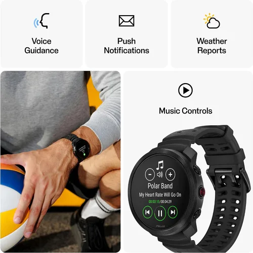 Miniatura 5 de Polar Vantage M3 – Multi-Sport Smartwatch with AMOLED Display, Dual-Frequency GPS, Turn-by-Turn Navigation, Up to 7-Day Battery Life Negro