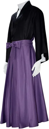 Miniatura 2 de TMSREBU Yugi Tsukasa - Disfraz de cosplay kimono, carnaval, fiesta, uniforme completo Yugi Tsukasa (sombrero)