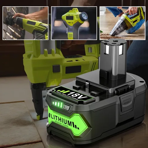 Miniatura 6 de Paquete de 2 baterías de litio de 18 V compatibles con Ryobi 18 voltios ONE+ Plus P102 P103 P104 P105 P107 P109 P122 PBP005 PBP004 PBP003 PBP002