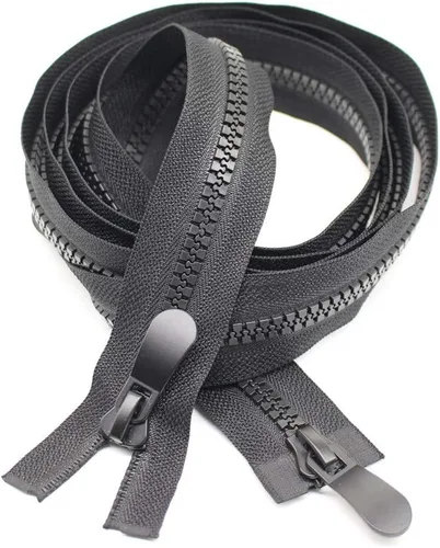 Miniatura 4 de YaHoGa #8 Cremallera de separación bidireccional de 24 pulgadas, cremalleras grandes de plástico para coser, parka, chaqueta de plumón, cremalleras