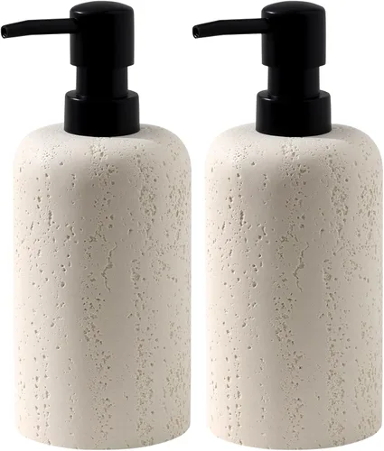Miniatura 7 de Dispensadores de Jabón 400ML 13OZ, 2 PCS Dispensador de Jabón para Manos Platos Loción Champú, Frascos con Bomba de Jabón de Resina Premium Gruesos