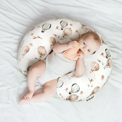 Miniatura 5 de GRSSDER Funda de Almohada de Lactancia Elástica Minky Removible Fundas de Lactancia para Almohadas de Lactancia Materna, Forro Ultra Suave y Cómodo