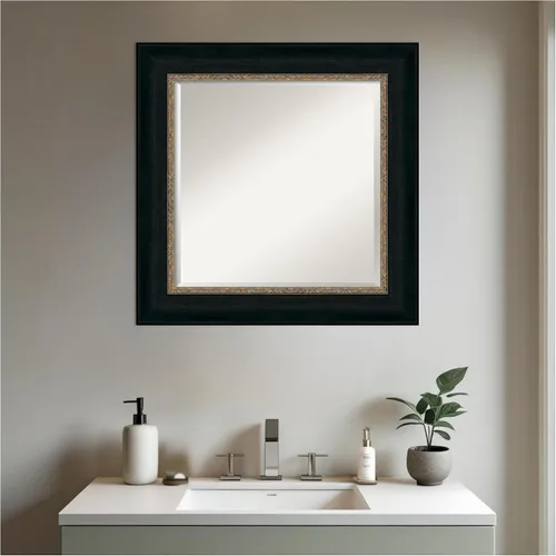 Miniatura 7 de Amanti Art Bronze Bathroom Mirror for Over Sink, 27x27 Paragon Bronze Square Vanity Mirror, Medium Traditional Frame, Hangs Horizonally and