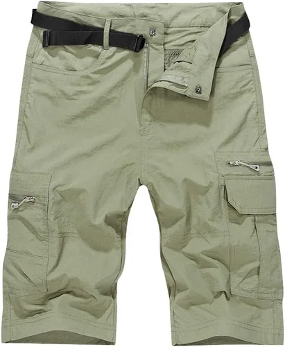 OCHENTA Pantalones cortos tipo cargo de secado rápido para hombre, ligeros al aire libre para senderismo, camping, viajes