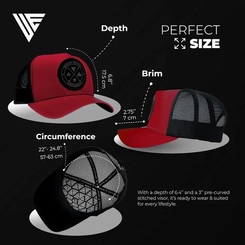 Miniatura 73 de Urban Effort Gorra trasera de malla, para hombres y mujeres, gorra de béisbol de 5 paneles, gran cierre a presión para caza y senderismo