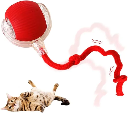 Miniatura 7 de Pelota de juguete interactiva para gatos, juguetes mejorados para gatos adultos aburridos en interiores y adultos, juguete interactivo auto rodante