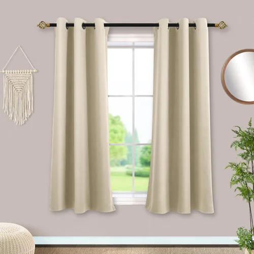 Miniatura 115 de Mrs.Naturall Cortinas Azul Real para Dormitorio, Cortinas Opacas Cortas Medianas Azul Cobalto para Cocina Decoración de Habitación de Adolescentes