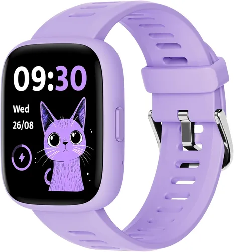 Miniatura 8 de BIGGERFIVE Reloj inteligente para niños, reloj de seguimiento de actividad física de 1.8", podómetro, frecuencia cardíaca, IP68 resistente al agua