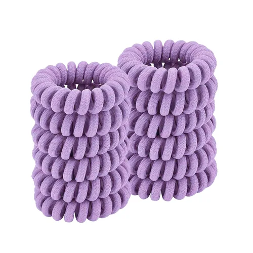 Miniatura 20 de Lazos para el cabello en espiral para soportes gruesos para cola de caballo (paño marino, 12 piezas) – sin arrugas para todo tipo de cabello Tela