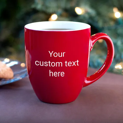 Miniatura 7 de Taza de café personalizada grabada "Crea tu propia taza" (Rojo) - Gran taza de café personalizada, taza grande personalizada, taza personalizada