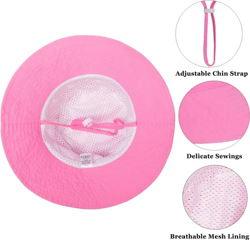 Miniatura 4 de Sombrero de sol para bebé de verano UPF 50+, sombrero de pescador de ala ancha, sombreros de playa para bebés niños y niñas de 0 a 6 años