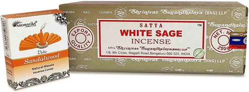 Miniatura 8 de Satya Sai Baba Nag Champa - Varillas de incienso de 8.82 oz con conos de incienso naturales Arovatika Nag Champa