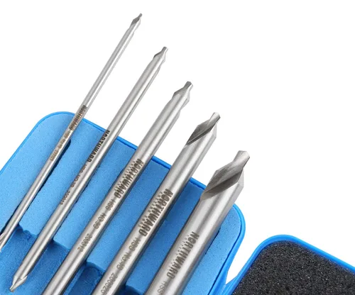 Miniatura 5 de Accusize - Juego de brocas centrales largas, #1-#5, 3/64"-3/16", 5-Pc, M2 HSS, 3560-1001 4.0 in OAL, Acero de Alta Velocidad M2, Estilo Liso