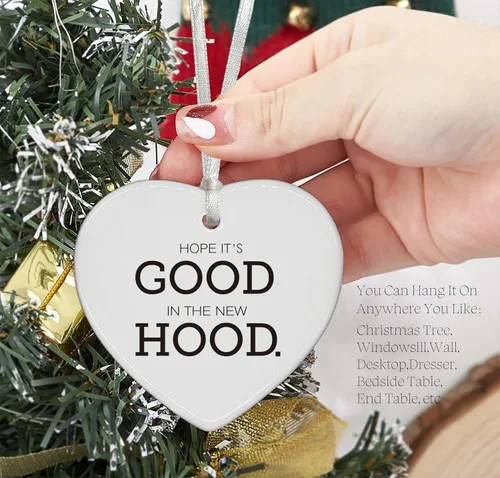Miniatura 3 de Adorno Colgante Navideño en Forma de Corazón - Felicitaciones por la Nueva Casa, Regalo para Nuevo Propietario - Adorno para la Casa de Compradores