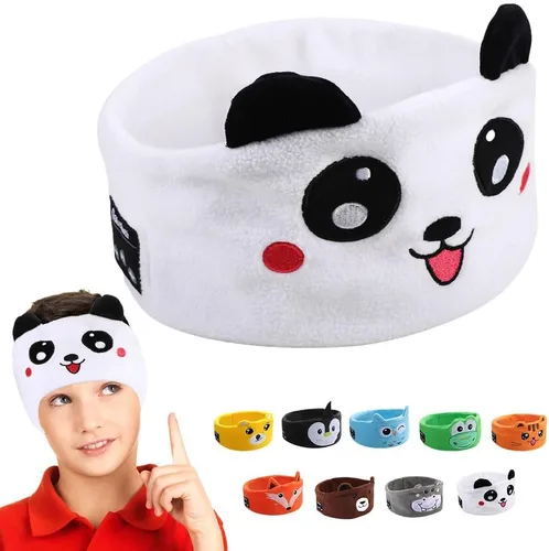 Miniatura 15 de Auriculares Inalámbricos para Niños, Auriculares Sobre la Oreja para Niños y Pequeños, con Altavoces Delgados y Diadema de Felpa Super Suave (Oso)