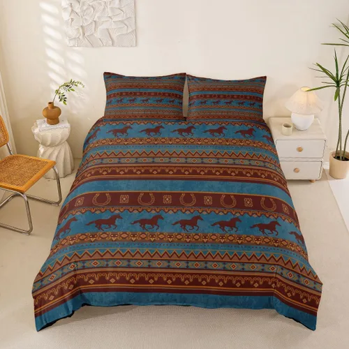 Miniatura 31 de Erosebridal Bohemian Duvet Cover Twin Country Southwestern Comforter Cover for Kids Teens Boho Aztec Arrows Diamond Bedding Set Black Gray Geometric