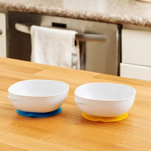 Miniatura 5 de Dr. Brown's Tazones de succión fuertes antideslizantes para bebés y niños pequeños, alimentación LED para bebés, paquete de 2, sin BPA, 4 meses