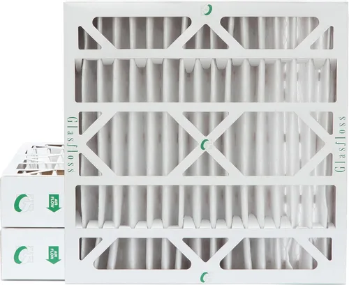 Filtros de aire plisados MERV 10 (FPR 5-6) de 20 x 20 x 4 pulgadas por Glasfloss. Caja de 3. Tamaño real: 19-1/2 x 19-1/2 x 3-3/4