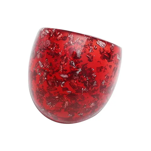 Miniatura 6 de YERTTER Juego de 2 anillos gruesos de acrílico para mujeres y niñas, de resina, ligeros, vintage, exagerados, tallas 6-9, Acrílico, Resina