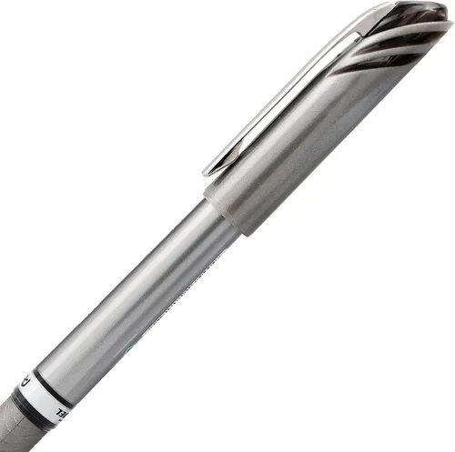Miniatura 4 de Pentel EnerGel NV - Bolígrafo de gel líquido, (0.028 in), línea media, con tapa, punta de metal, tinta negra, caja de 12 unidades (BL27-A)