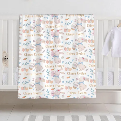 Miniatura 22 de Manta de bebé personalizada con nombre – Manta de león para niños pequeños, bebés, niños, ducha, recién nacidos – Cochecito de bebé, decoración