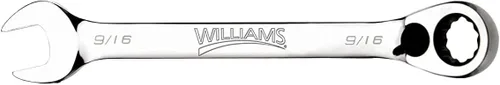 Miniatura 10 de Williams JHW1210RC Llave Combinada SAE de Trinquete Reversible de 12 Puntos, con Acabado Cromado de Alto Pulido - 5/16 Pulgadas