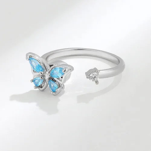 Miniatura 48 de Anillo de plata 925, anillos de plata ajustables para mujer, anillos de pulgar abiertos, anillos de circonio, anillos ajustables, anillos abiertos