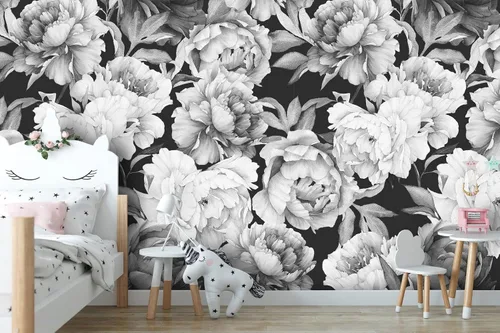Miniatura 2 de Papel tapiz removible para despegar y pegar, mural de pared autoadhesivo, patrón floral de acuarela, decoración de habitación del bebé, flores