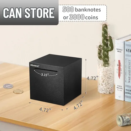 Miniatura 2 de Alcancía para adultos debe romperse para abrir, alcancía irrompible de acero inoxidable para adultos, caja de ahorro de metal para ahorrar dinero