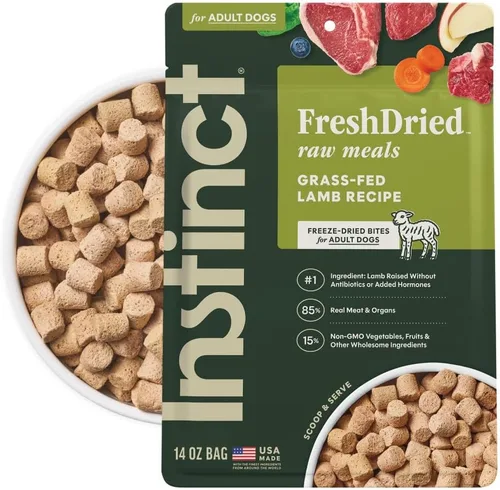 Miniatura 11 de Instinct Comidas crudas liofilizadas, alimento seco natural para perros, sin granos, cordero alimentado con hierba, bolsa de 24 onzas