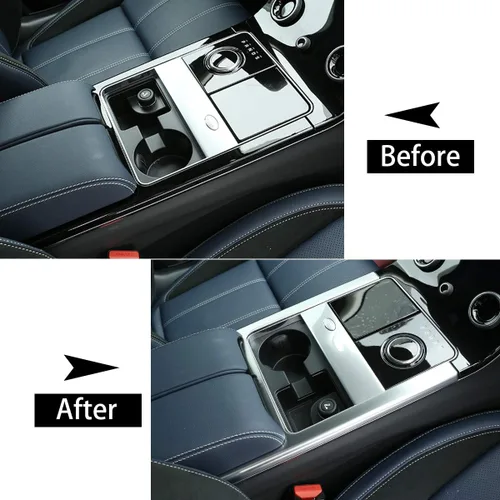 Miniatura 3 de Marco de protección de consola central de plata mate ABS para Range Rover Velar 2017 2018 2019