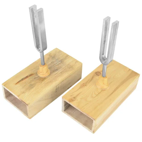 Miniatura 2 de Oumefar Tuning Fork Virbration Instrumento experimental Curación Musical 440HZ Aleación de aluminio Parte de Solfeggio Tuning Set con caja