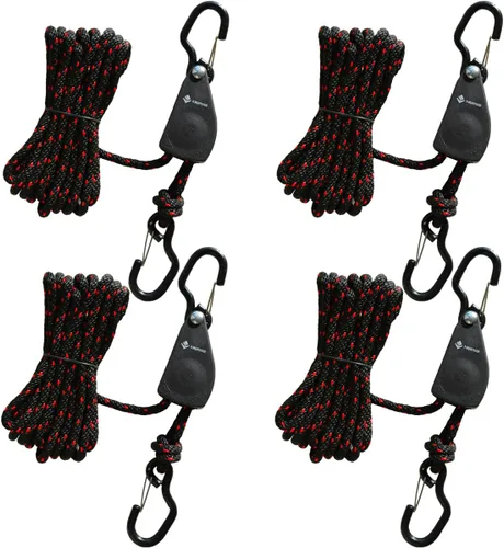 Miniatura 10 de Bucles Rápidos para Capó Anclaje de Cajuela Correas de Amarre para Kayak Proa Popa Canoa Transporte Punto de Amarre Seguro 2 Pares negro