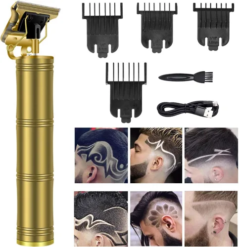 Miniatura 15 de Cortadora de pelo profesional para hombres y mujeres, inalámbrica, recargable, recortadora de pelo, kit de aseo de corte de cuerpo de metal