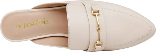 Miniatura 4 de DREAM PAIRS Mocasines planos con hebilla y punta puntiaguda sin espalda sin cordones para mujer