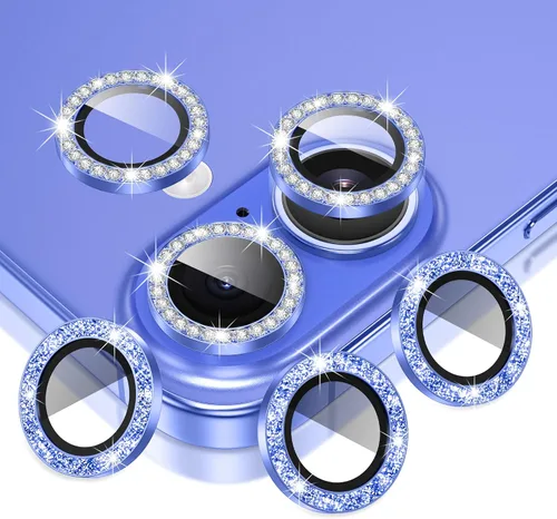 Miniatura 19 de AGVEE Paquete de 6 protectores de lente de cámara para iPhone 14 Pro de 6.1 pulgadas/14 Pro Max de 6.7 pulgadas, con diamantes brillantes y anillo