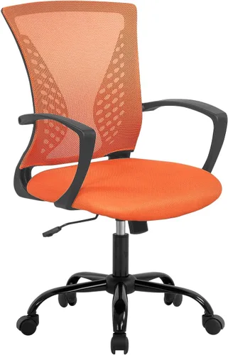 Silla de oficina de malla, silla de escritorio, silla para computadora, con soporte lumbar, reposabrazos, giratoria, ajustable, ergonómica, para