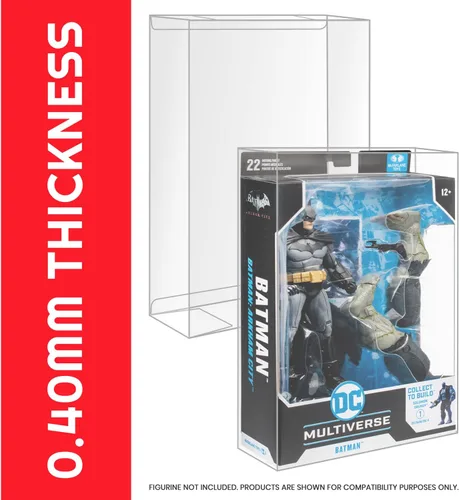 Miniatura 7 de EVORETRO Estuche protector de figuras de acción para McFarlane Dc Multiverse 7 en figuras, Warhammer 40k – Paquete de 10 – Plástico PET grueso sin
