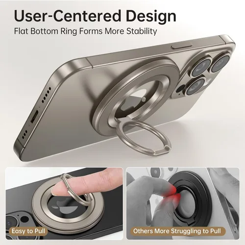 Miniatura 6 de SYNCWIRE Soporte de Anillo Magnético para Teléfono para MagSafe, Soporte de Agarre para Teléfono Celular con Rotación de 360°, Anillo para Dedo