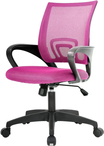 Miniatura 13 de Silla de oficina ergonómica con soporte lumbar, silla de escritorio de malla ajustable para dolor de espalda, taburete giratorio ejecutivo moderno
