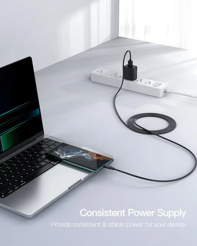 Miniatura 7 de Superer Cargador de CA USB C de 5 pies para Samsung Galaxy A03S A02s A01 SM-A025 SM-A037 SM-S134 USB C Adaptador de carga rápida Cable