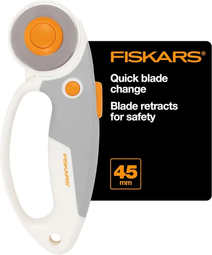 Miniatura 8 de Fiskars Cortador giratorio Loop, colección Explore Mountain Haze, cuchilla de acero de precisión para tela, fieltro y vinilo, 45 mm